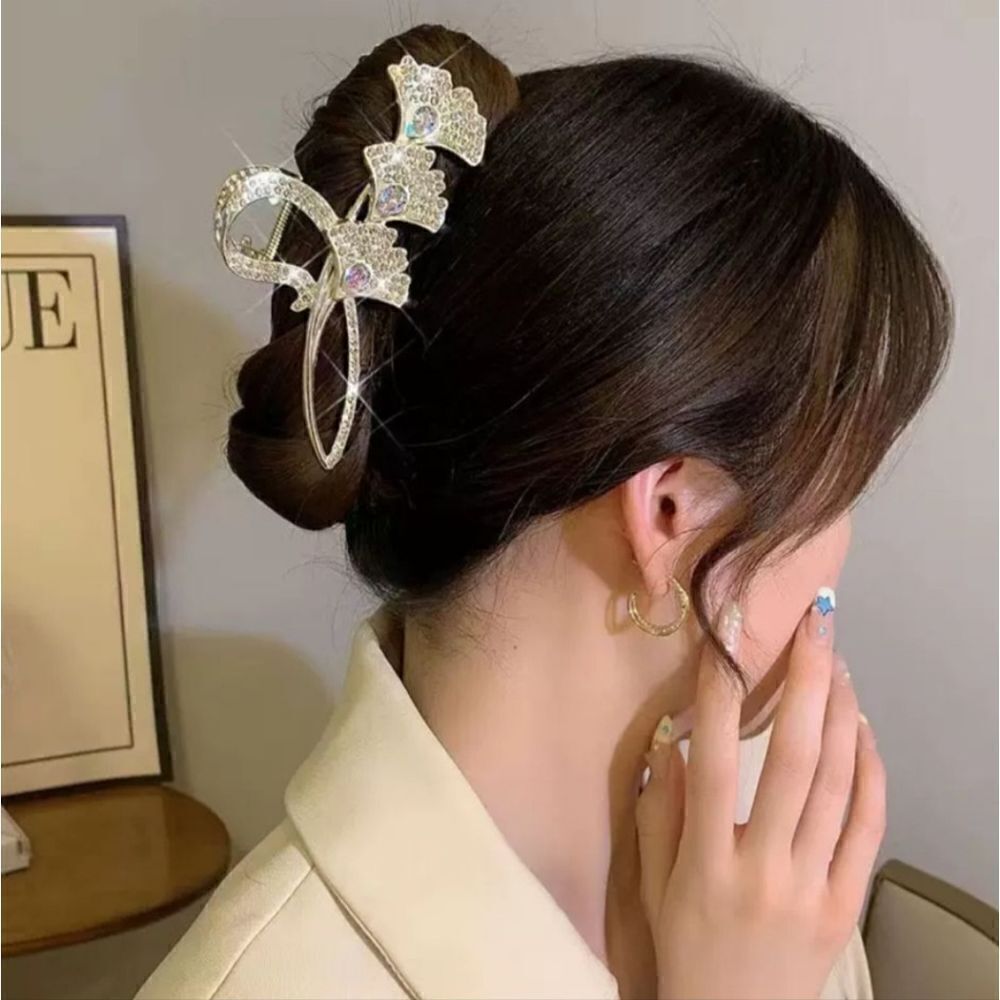 Brand New Gold Rhinestone Top Fashion Hair Clip